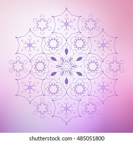 Beautiful mandala pattern.Vector vintage hand-drawn highly detailed round mandala elements. Luxury lace festive ornament.