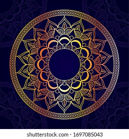 beautiful mandala with purple color background vector illustration design