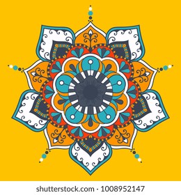 Beautiful mandala. Round ornamental pattern.