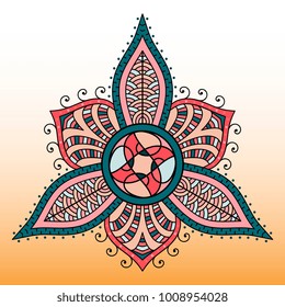 Beautiful mandala. Round ornamental pattern.