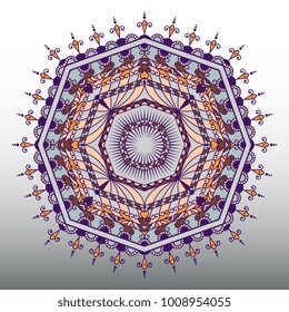 Beautiful mandala. Round ornamental pattern.