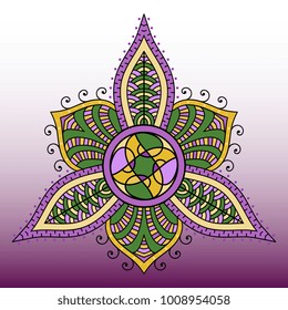 Beautiful mandala. Round ornamental pattern.