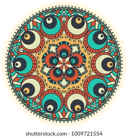 Beautiful mandala. Round ornamental pattern.