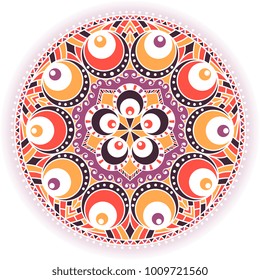 Beautiful mandala. Round ornamental pattern.