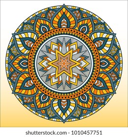 Beautiful mandala. Round ornamental pattern.