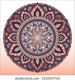 Beautiful mandala. Round ornamental pattern.