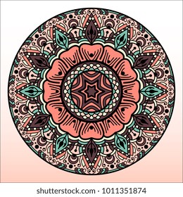 Beautiful mandala. Round ornamental pattern.