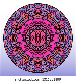 Beautiful mandala. Round ornamental pattern.