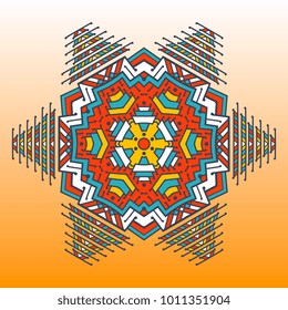 Beautiful mandala. Round ornamental pattern.