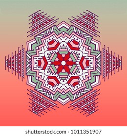 Beautiful mandala. Round ornamental pattern.
