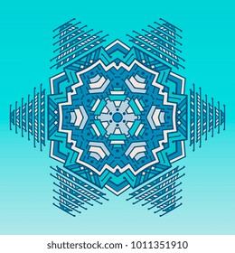 Beautiful mandala. Round ornamental pattern.