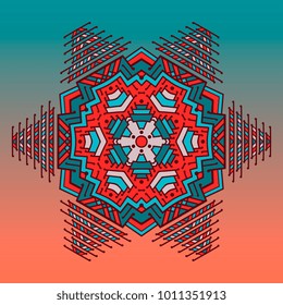 Beautiful mandala. Round ornamental pattern.