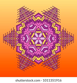 Beautiful mandala. Round ornamental pattern.