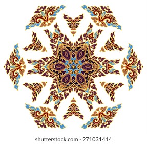 Beautiful mandala. Round ornamental pattern.