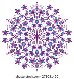 Beautiful mandala. Round ornamental pattern.