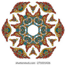 Beautiful mandala. Round ornamental pattern.