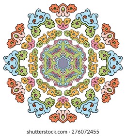 Beautiful mandala. Round ornamental pattern.