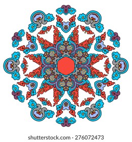 Beautiful mandala. Round ornamental pattern.