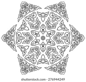 Beautiful mandala. Round ornamental pattern.