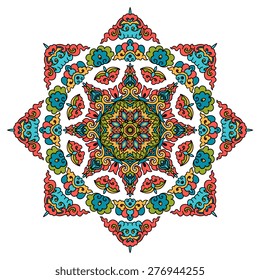 Beautiful mandala. Round ornamental pattern.