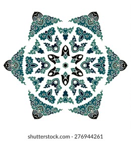 Beautiful mandala. Round ornamental pattern.
