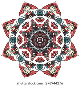 Beautiful mandala. Round ornamental pattern.