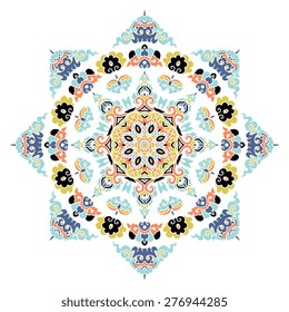 Beautiful mandala. Round ornamental pattern.