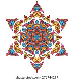 Beautiful mandala. Round ornamental pattern.