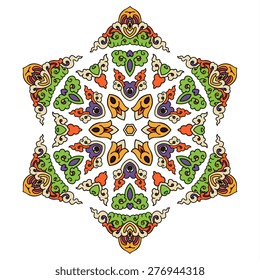 Beautiful mandala. Round ornamental pattern.
