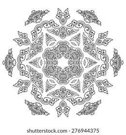Beautiful mandala. Round ornamental pattern.