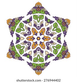 Beautiful mandala. Round ornamental pattern.