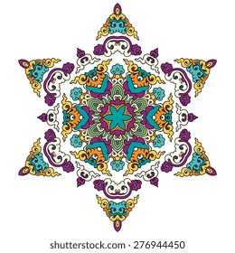 Beautiful mandala. Round ornamental pattern.