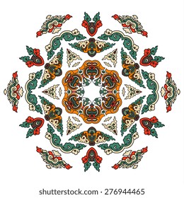 Beautiful mandala. Round ornamental pattern.