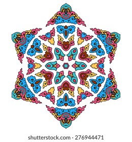 Beautiful mandala. Round ornamental pattern.