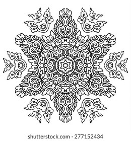 Beautiful mandala. Round ornamental pattern.
