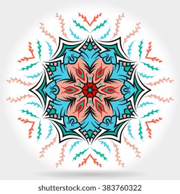 Beautiful mandala. Round ornamental pattern.