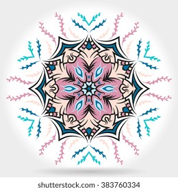 Beautiful mandala. Round ornamental pattern.