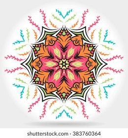 Beautiful mandala. Round ornamental pattern.