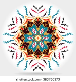Beautiful mandala. Round ornamental pattern.