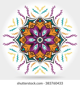 Beautiful mandala. Round ornamental pattern.