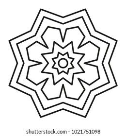 Beautiful mandala shape for drawing