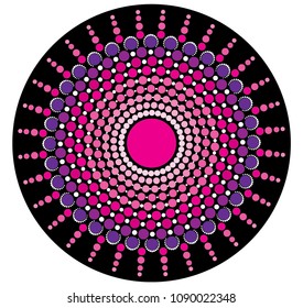 Beautiful mandala stone dots vector