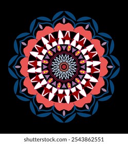 beautiful mandala vector art with color mandala