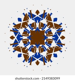 beautiful mandala vector, color combination, hand art, abstract, paper, cinematic, retro