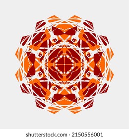 hermoso vector mandala, único, combinación de colores, vintage, henna, contorno, creativo, decoración