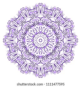 Beautiful Mandala. Vintage decorative elements. Hand drawn background. vector illustration
