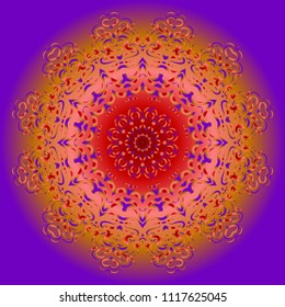 Beautiful Mandala. Vintage decorative elements. Hand drawn background. vector illustration