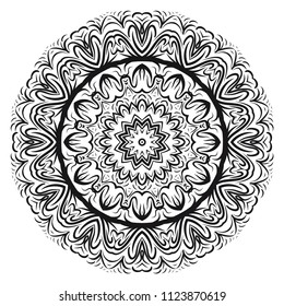Beautiful Mandala. Vintage decorative elements. Hand drawn background. vector illustration