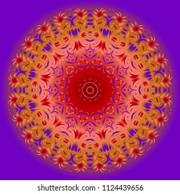 Beautiful Mandala. Vintage decorative elements. Hand drawn background. vector illustration