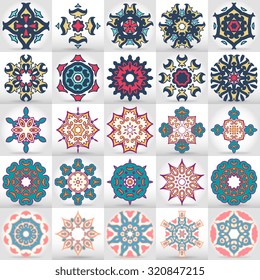 Beautiful mandalas. Round ornamental patterns.